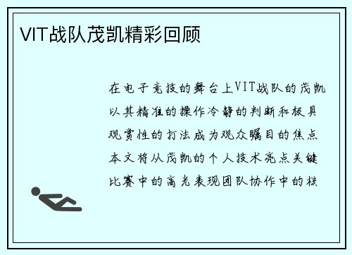 VIT战队茂凯精彩回顾